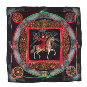 HERMÈS "Feux D´Artifice" Luxus Designer Seidencarré Tuch Gavroche 40cm OP: 225 €