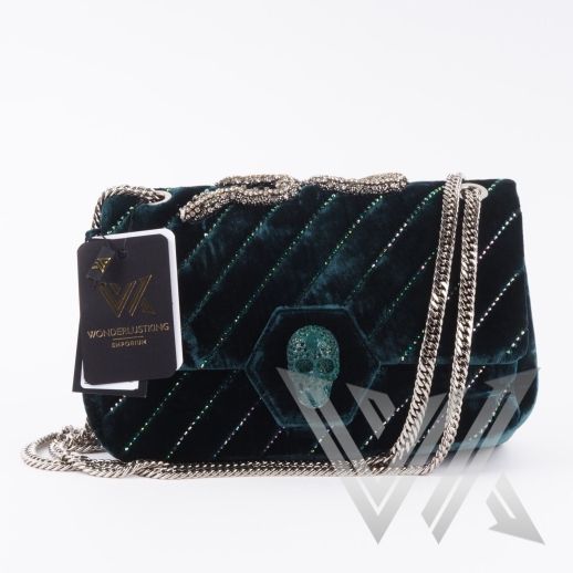 Shoulder Bag Skull Velvet