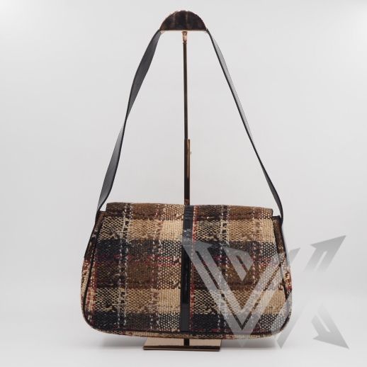 Wool Flap Plaid bag