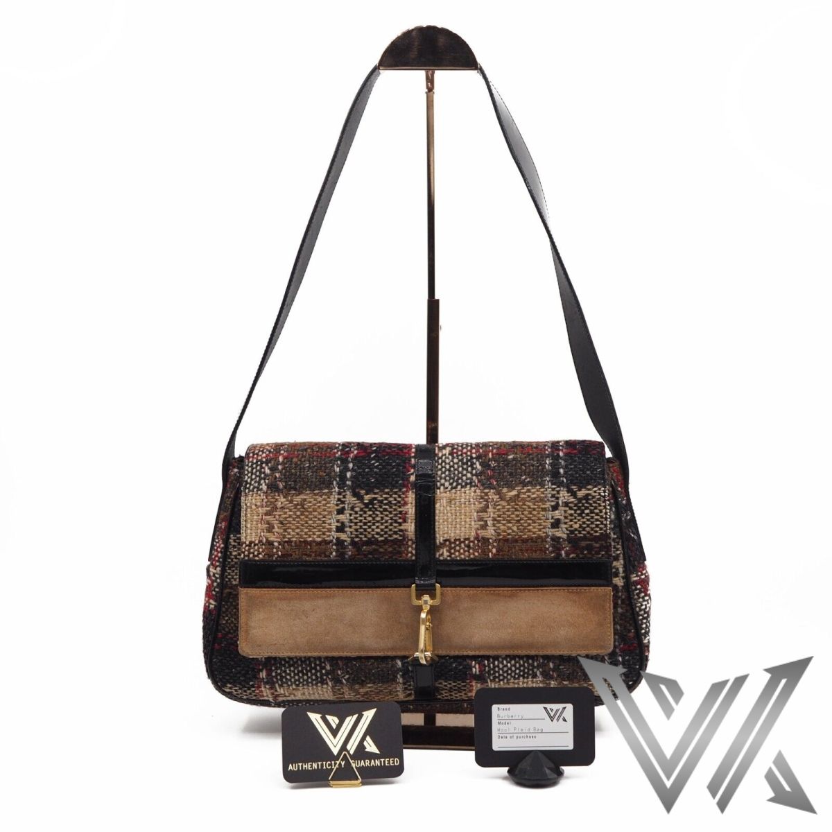 Wool Flap Plaid bag