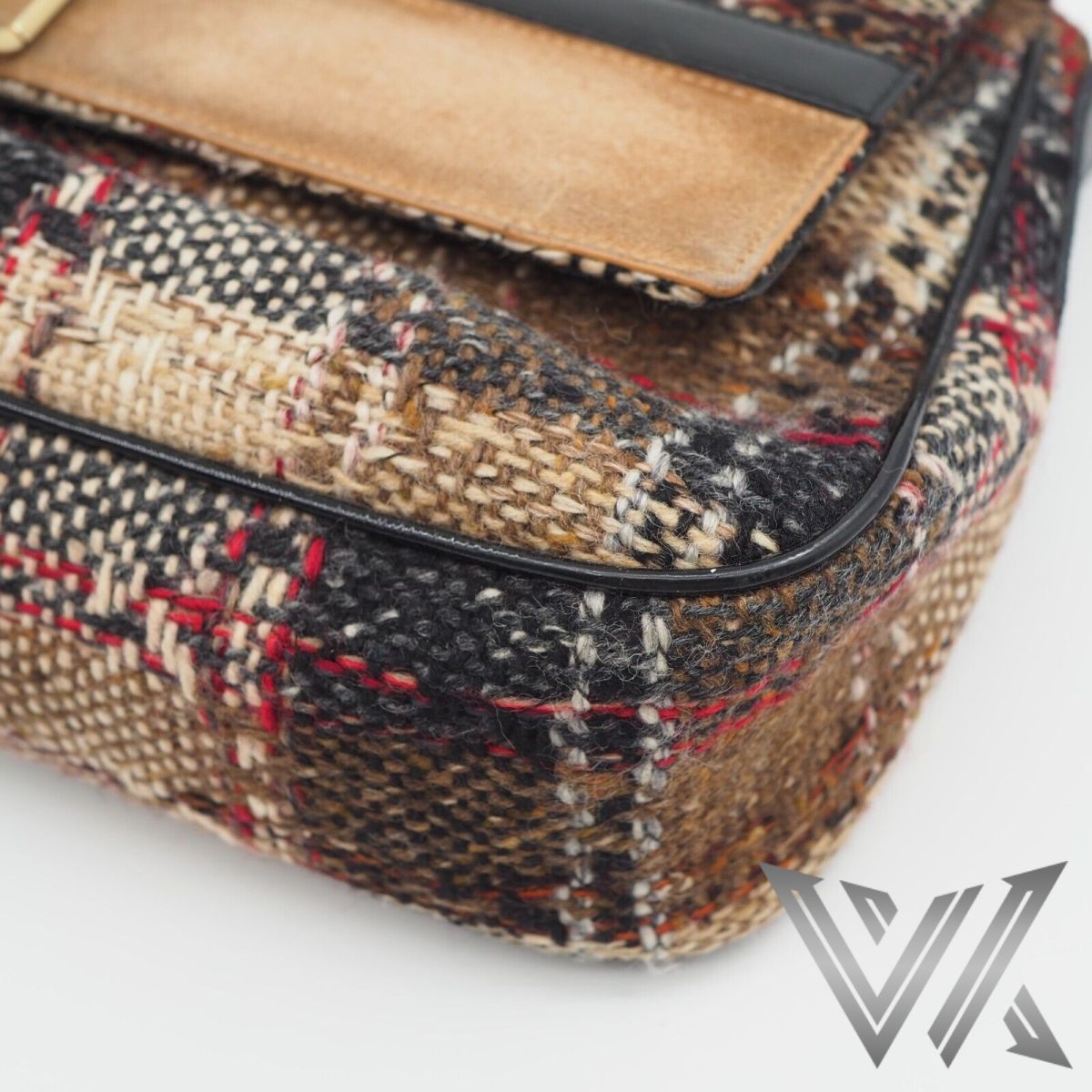 Wool Flap Plaid bag