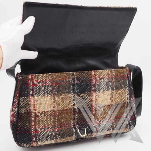 Wool Flap Plaid bag