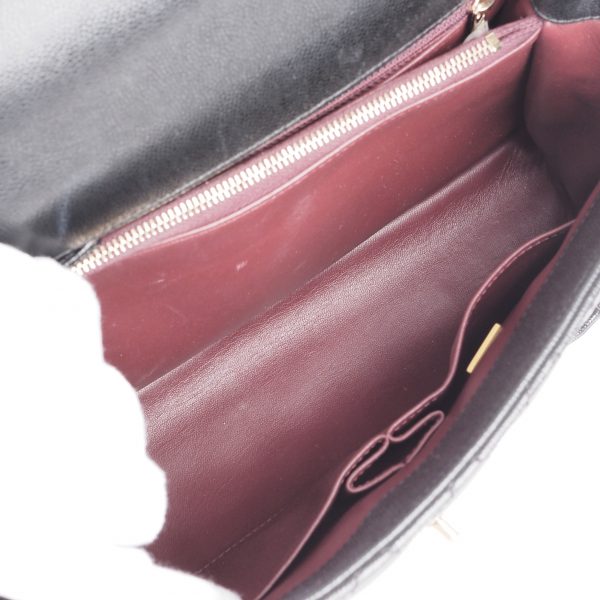 Maxi Flap Bag mit Top Handle Caviar Light Gold - Image 14