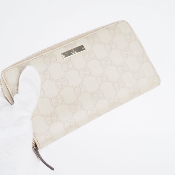 Signature Guccissima Zip-Around Wallet Cream - Image 2