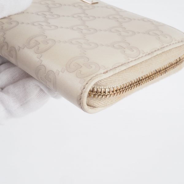 Signature Guccissima Zip-Around Wallet Cream - Image 5