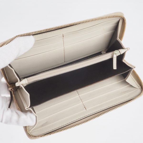 Signature Guccissima Zip-Around Wallet Cream - Image 9