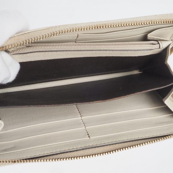 Signature Guccissima Zip-Around Wallet Cream - Image 11