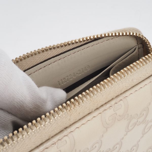 Signature Guccissima Zip-Around Wallet Cream - Image 16