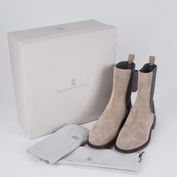Suede Boots Gray – Bild 3