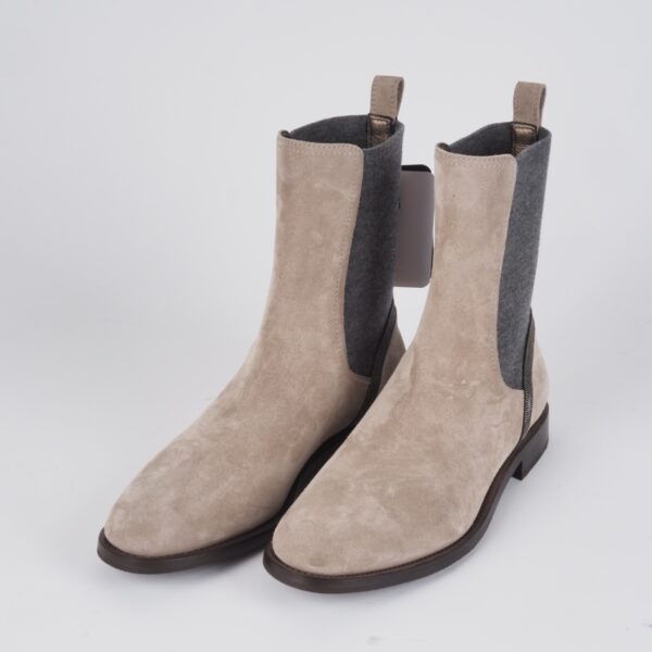 Suede Boots Gray – Bild 4