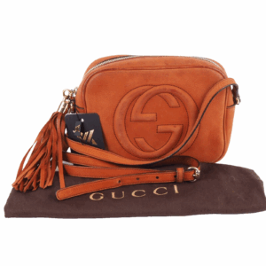 GUCCI 308364 498879 Soho Whiskey Natural Leder Designer Umhängetasche NP: 1390 €