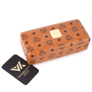 MCM München Visetos Cognac Luxus Designer Hartschalen Brillenetui