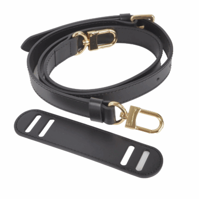 Schwarz/Gold 1,8cm Vachetta Strap