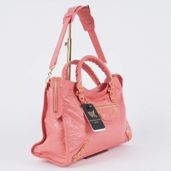 Le City Medium Lambskin Rose / Gold – Bild 4