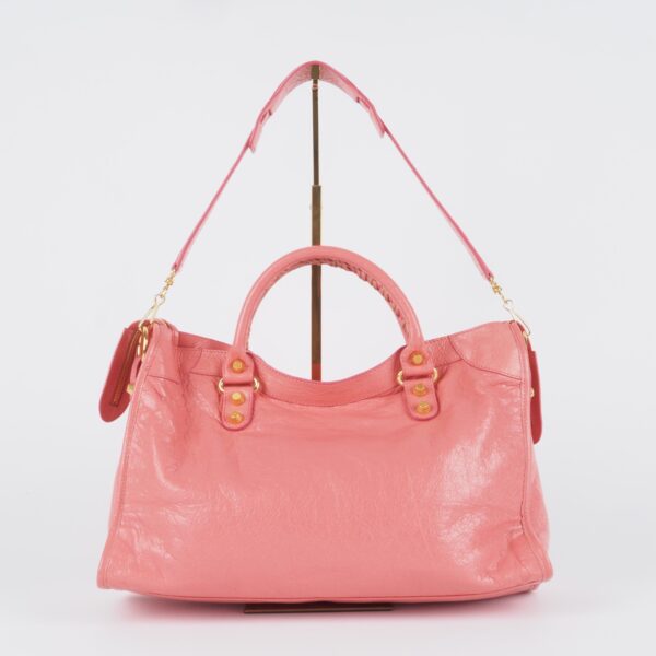 Le City Medium Lambskin Rose / Gold – Bild 5