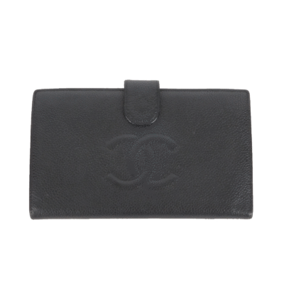 Coco Mark Caviar Long Wallet