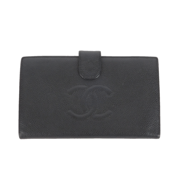 Coco Mark Caviar Long Wallet