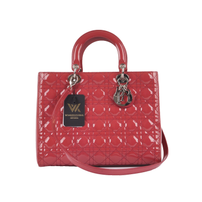 CHRISTIAN DIOR Lady Dior Large Cannage Patent Luxus Designer Tasche OP: 6200 €