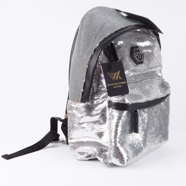 Rucksack Backpack Soleil Silver Glitter - Image 3