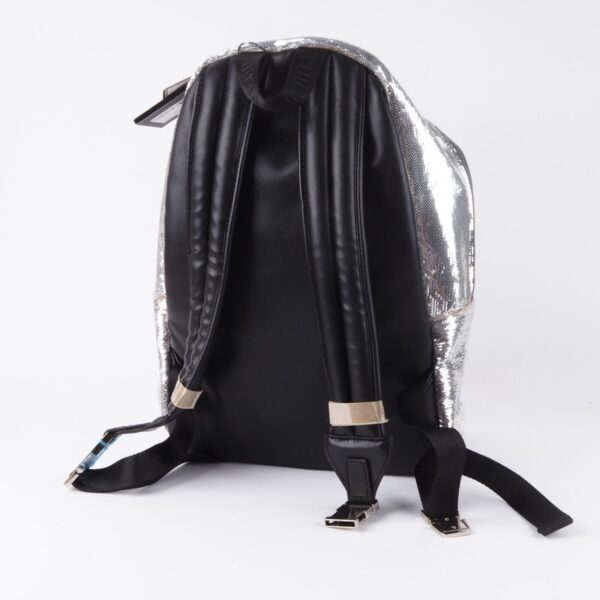Rucksack Backpack Soleil Silver Glitter - Image 4