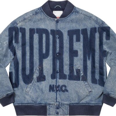 Washed Knockout Denim Varsity