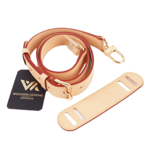 Vachetta Schulterriemen Gurt 2,5/ 98-120 cm natural Leder Gold Kompatibel mit LV