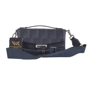 FENDI Baguette Soft Trunk 7VA565 Navy Blue Luxus Designer Crossbody OP: 1700 €