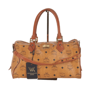 MCM München Visetos Cognac Boston Bag Luxus Designer Handtasche OP: 490 €