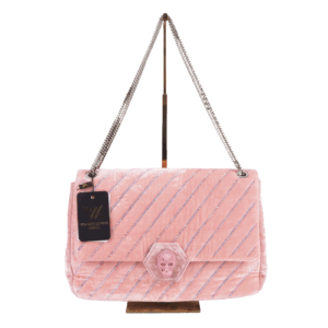PHILIPP PLEIN Shoulder Bag Skull Crystal Samt Limitierte Luxus Tasche OP: 3600 €