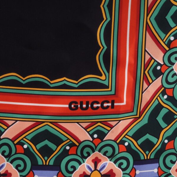 Multicolor 100% Silk Foluard Carre - Image 3