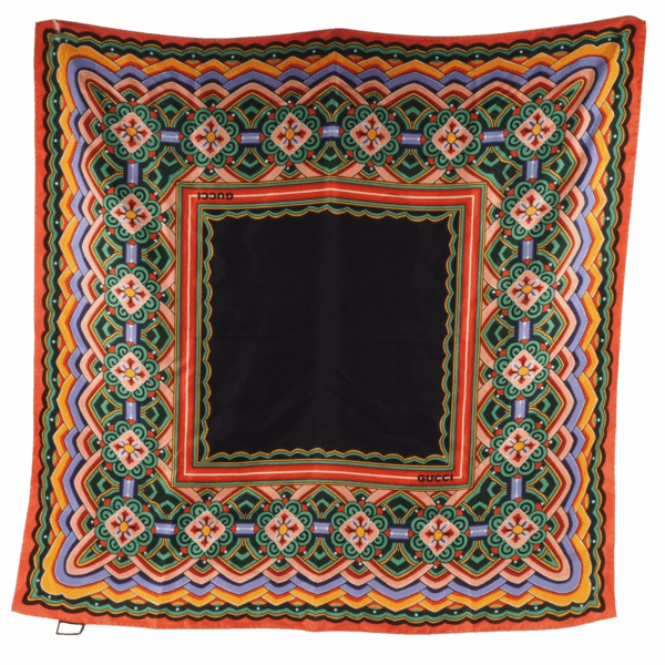 Multicolor 100% Silk Foluard Carre
