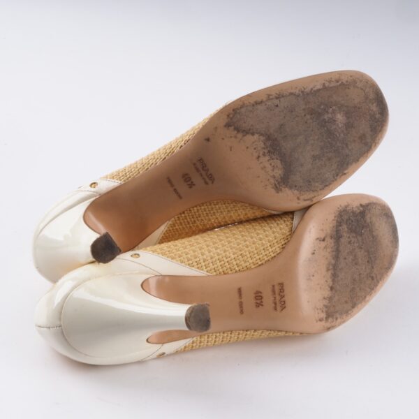 PRADA  Woven Rattan High Heels Luxus Designer Pumps Rare OP: 460 € – Bild 6