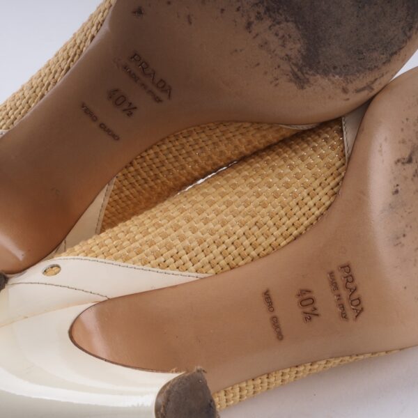 PRADA  Woven Rattan High Heels Luxus Designer Pumps Rare OP: 460 € – Bild 7