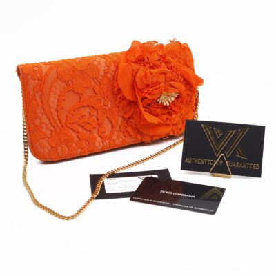 Floral Lace Gold Chain Evening Bag