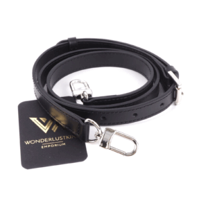 Vachetta Schulterriemen Schwarz 1,8 / 98-120 cm Leder Silver Kompatibel mit LV
