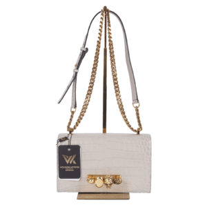 ALEXANDER MCQUEEN Edelsteintäschen Medium Elfenbein Luxus Tasche OP: 2090 €