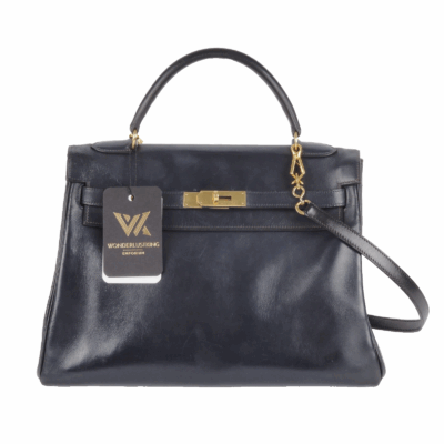 Kelly 32 Bleu Indigo Boxcalf
