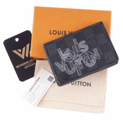 LOUIS VUITTON N60300 Pocket Organizer Virgil Abloh Damier Graphite 2019 Limited