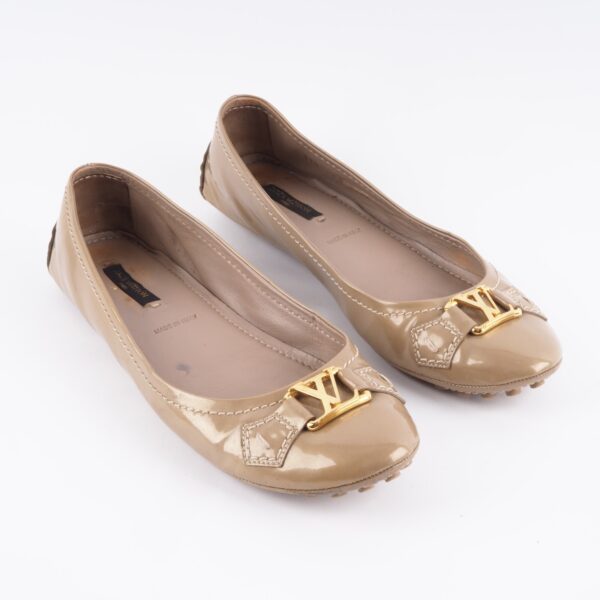 LOUIS VUITTON Oxford Ballerina Luxus Lackleder Damenschuhe Gr. 37,5 OP: 690 € - Image 3