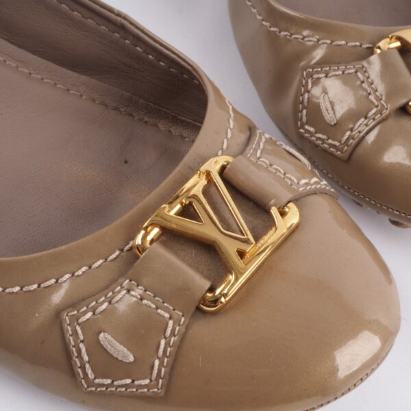 LOUIS VUITTON Oxford Ballerina Luxus Lackleder Damenschuhe Gr. 37,5 OP: 690 € - Image 7