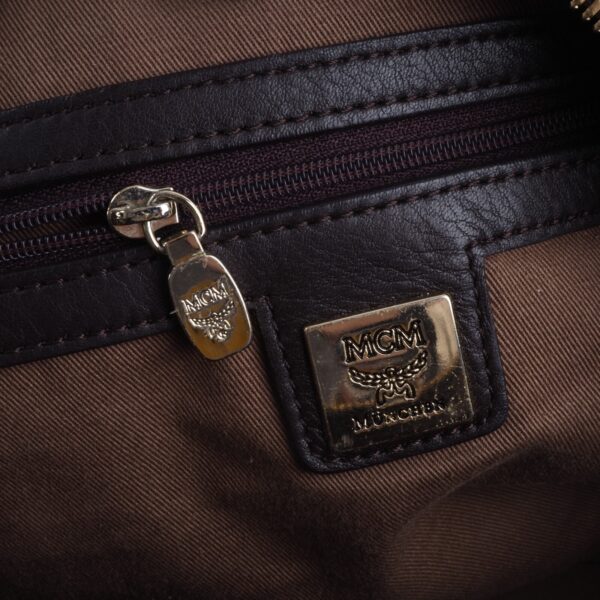 Brown Leather Boston Bag – Bild 15