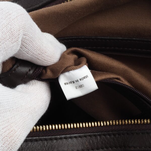Brown Leather Boston Bag – Bild 16
