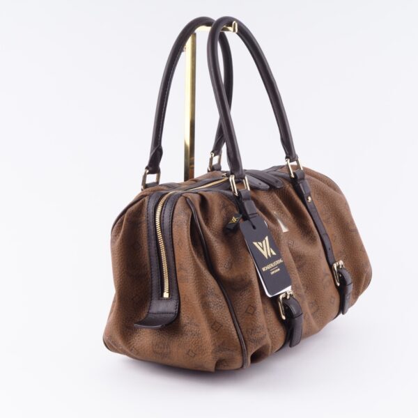 Brown Leather Boston Bag – Bild 3