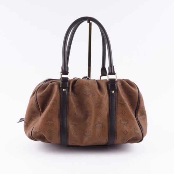 Brown Leather Boston Bag – Bild 5