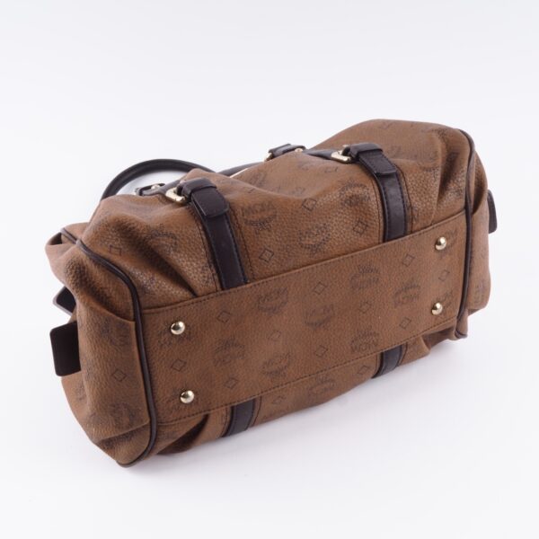 Brown Leather Boston Bag – Bild 6
