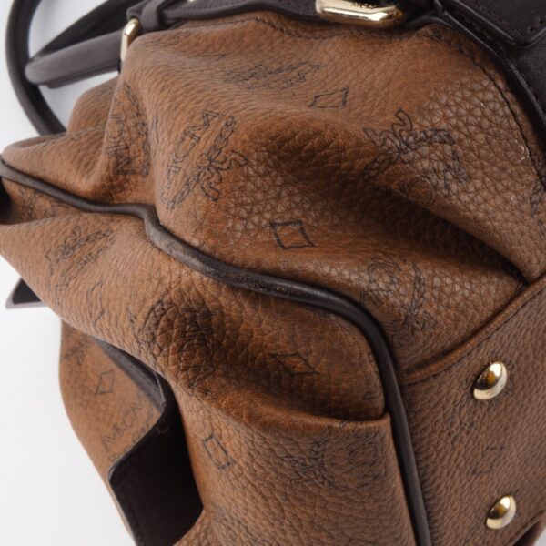 Brown Leather Boston Bag – Bild 7