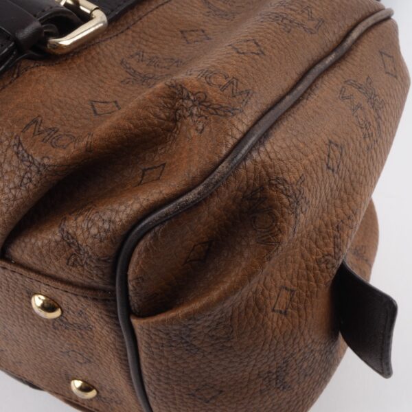 Brown Leather Boston Bag – Bild 8