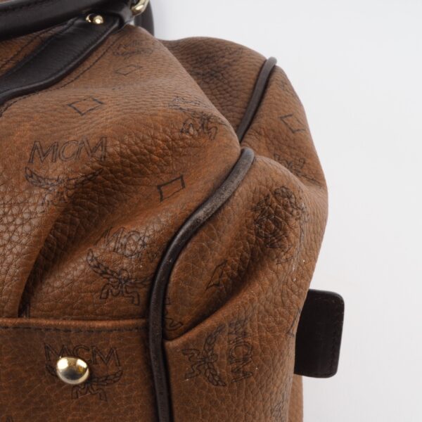 Brown Leather Boston Bag – Bild 9