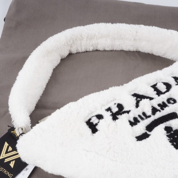 PRADA 1NE043 Bianco Triangle Pile Logo Luxus Designer Schultertasche OP: 1800€ – Bild 11
