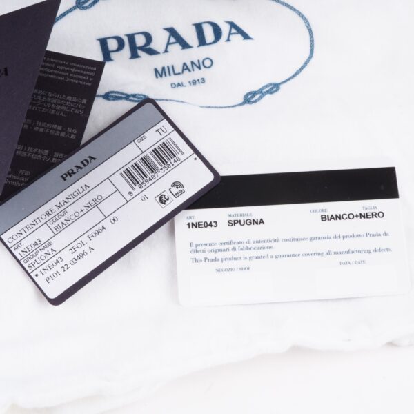 PRADA 1NE043 Bianco Triangle Pile Logo Luxus Designer Schultertasche OP: 1800€ – Bild 15